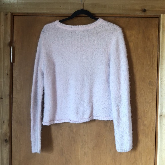 Joe Boxer pale pink fuzzy knit sweater - Picture 5 of 6